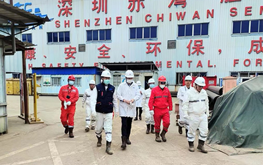 海油工程副总裁谢日彬前来公司调研和春节前安全检查